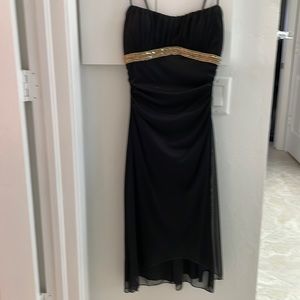 Ruby Rox Black Dress Ruched Sides Sequins Juniors M